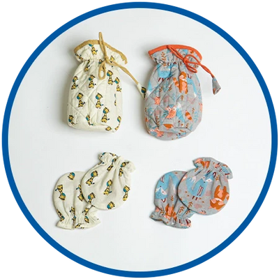 MITTENS AND BOTTLE COVERS