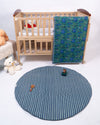 Rolly Cotton Playmat And Multi Color Block Printed Blanket Set