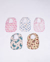 Multi Color Organic Cotton Bib set of 5