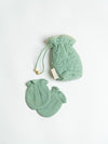 Aqua Fern Bottle Cover With Mitten Set