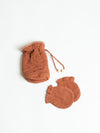Gold Glow/ Rust Bottle cover with Mittens set