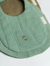 Aqua Sage Double Gauze Bib Set