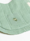 Aqua Sage Double Gauze Bib Set