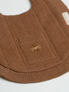 Brown/ Indigo Double Gauze Bib Set