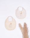 Ivory/ Amber Double Gauze Bibs Set
