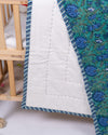Rolly Cotton Playmat And Multi Color Block Printed Blanket Set