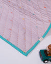 Lila Self Woven Soft Cotton Baby Blanket