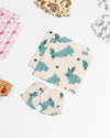 Multi Color Cotton Wash Cloth Mitten Set Of 5
