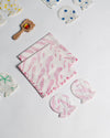 Multi Color Cotton Wash Cloth Mitten Set Of 5