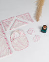 Soft cotton pink newborn essential set for baby girls