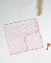 Pink Feather cotton swaddle for newborn babies