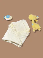 Yellow & Off White Organic Double Gauze Swaddle Set - Image 4