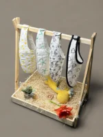 Multicolor Organic Cotton Bibs Set - Image 8