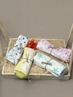 Multicolor Organic Cotton Swaddle Set