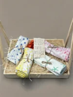 Multicolor Organic Cotton Swaddle Set - Image 5