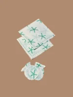 Multicolor Organic Cotton Newborn Mittens/Wash Cloths Set - Image 4