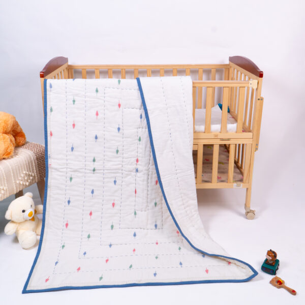 Loom Self Woven Cotton Baby Blanket