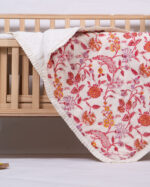 Bloomy Cotton Block Printed Baby Blanket